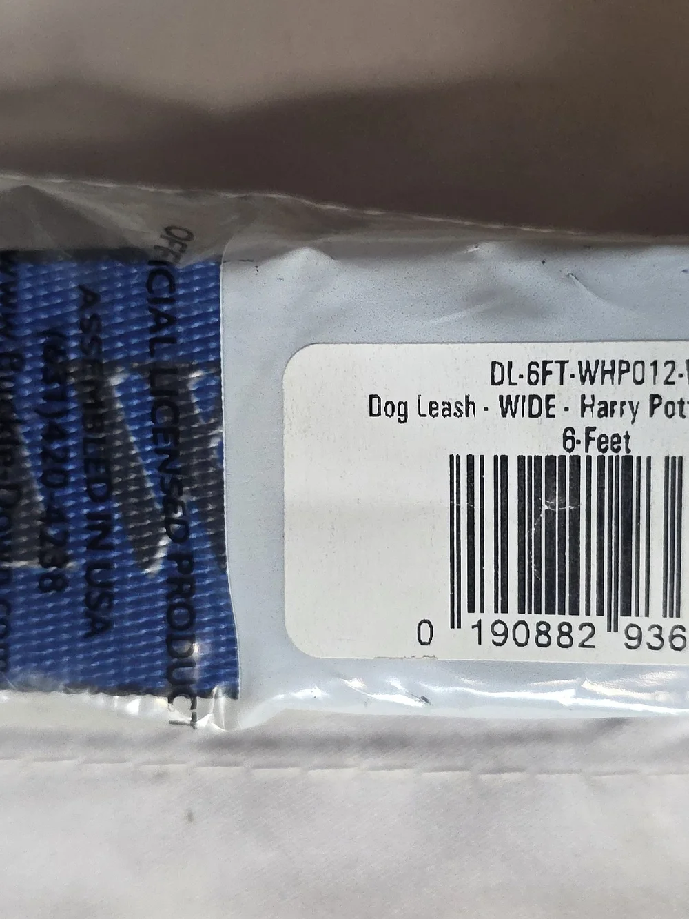 Buckle-Down 6ft Long Wide Dog Leash - Harry Potter Ravenclaw Pet Leash